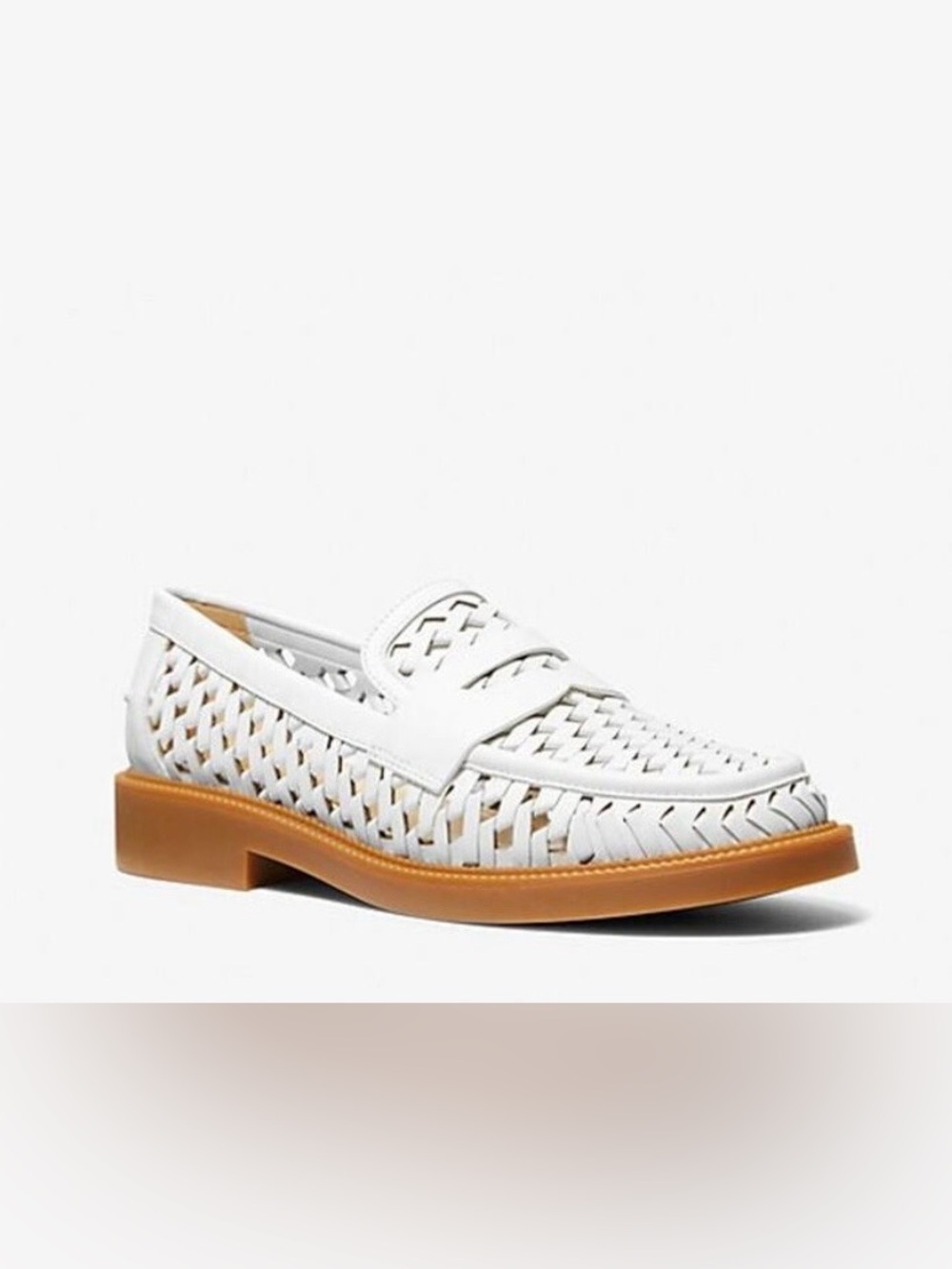 NEW IN BOX Michael Kors Eden Hand-Woven Leather Loafer, size 7